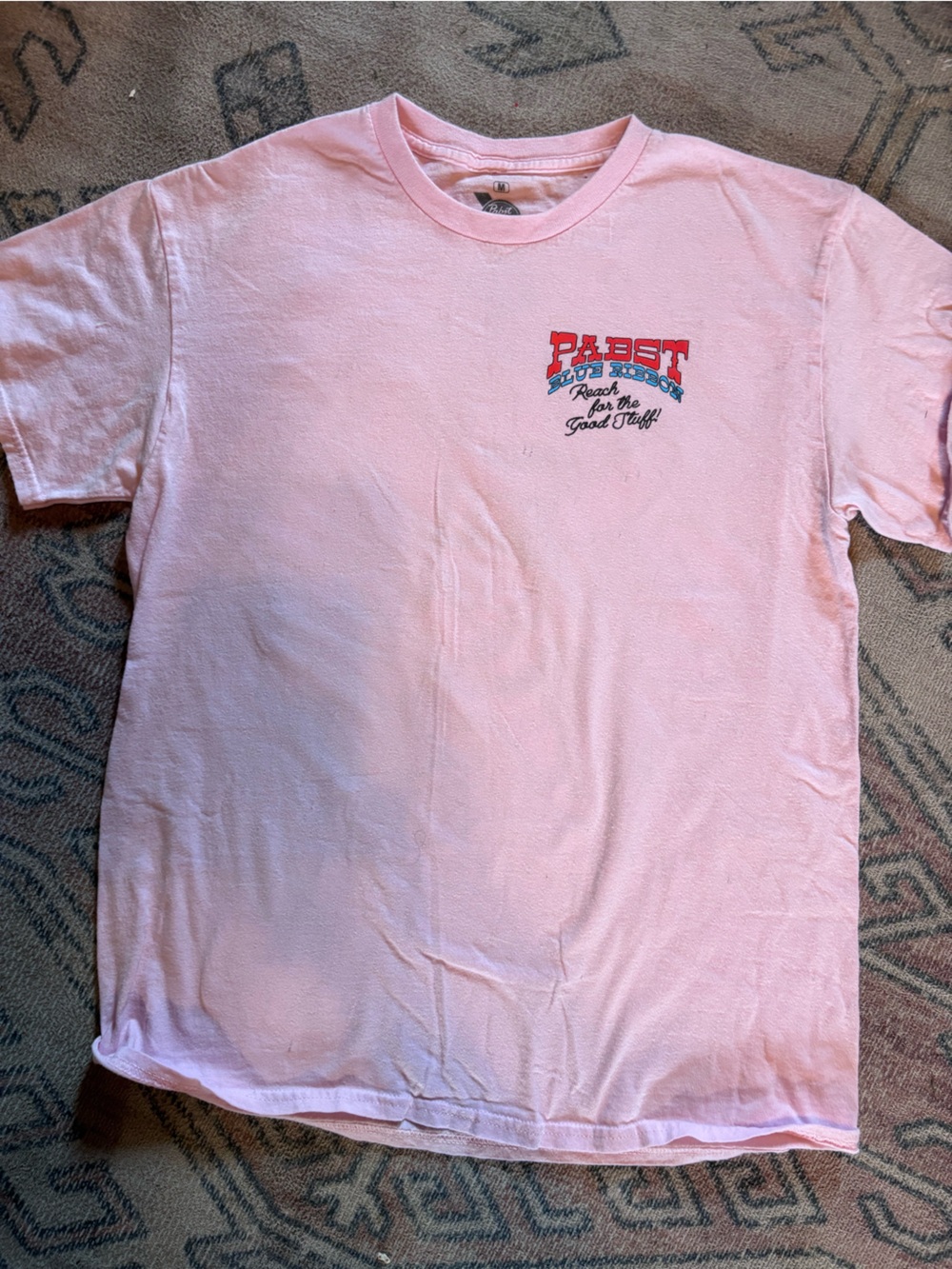 Pabst Pink Short Sleeve Tee - Graphic Chest Logo